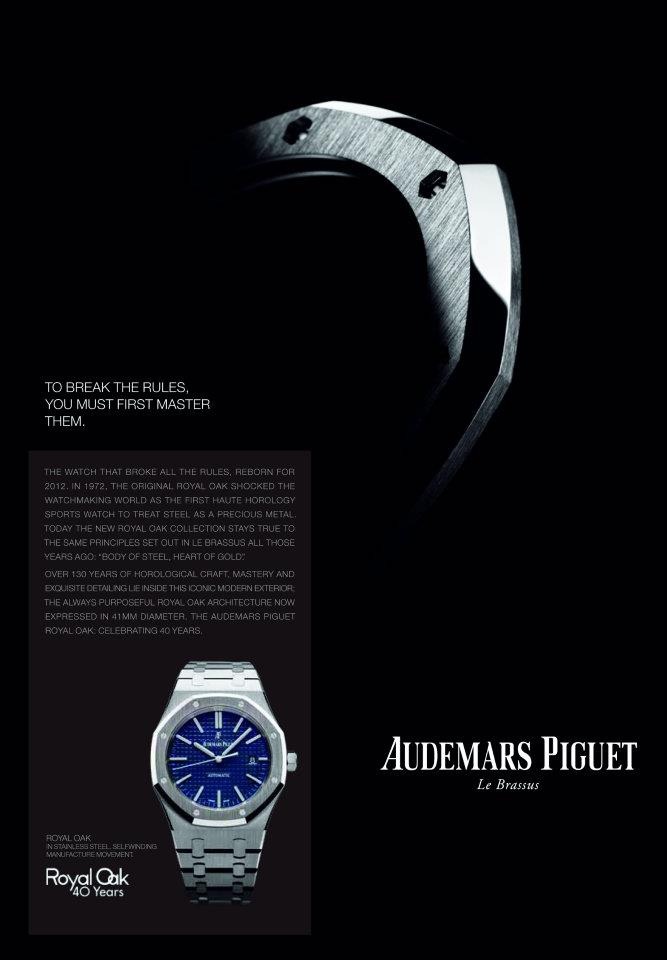 Nouvelle campagne publicitaire Audemars Piguet