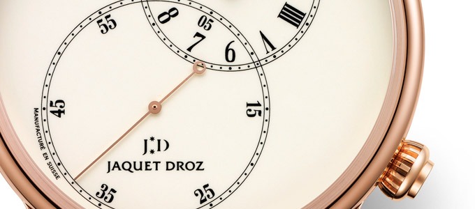 Jaquet Droz : Email Grand Feu Ivoire et Or Rouge
