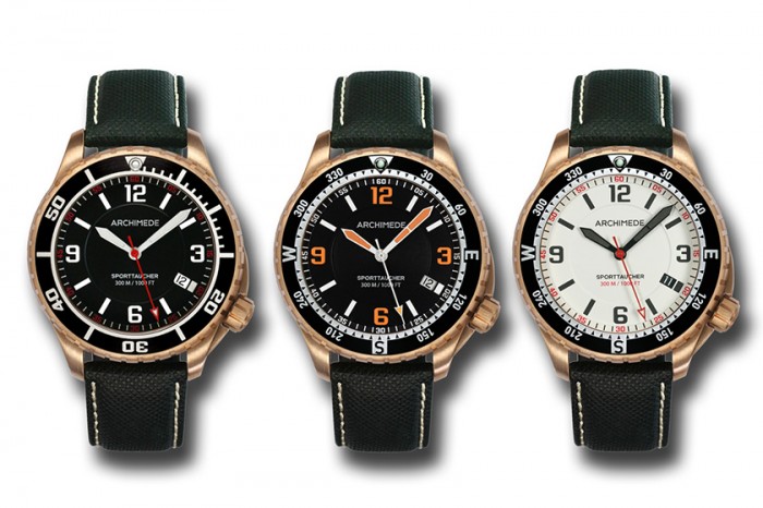 Les trois modèles - Archimede Sporttaucher Bronze Archimede Sporttaucher Bronze
