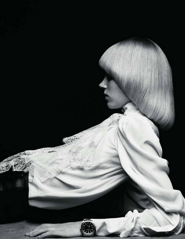 Shooting Freja Beha Erichsen by Hedi Slimane for Vogue Paris