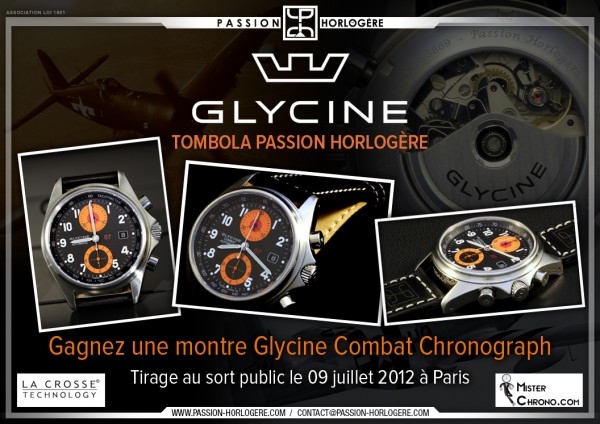 #Concours : Gagnez une montre GLYCINE Combat Chronograph