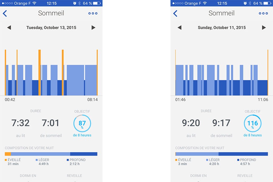 Withings Activite - Health Mate Graphique Sommeil