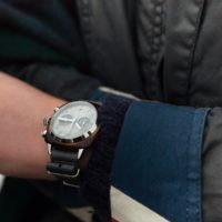 Briston Clubmaster Chrono - German silver - Look