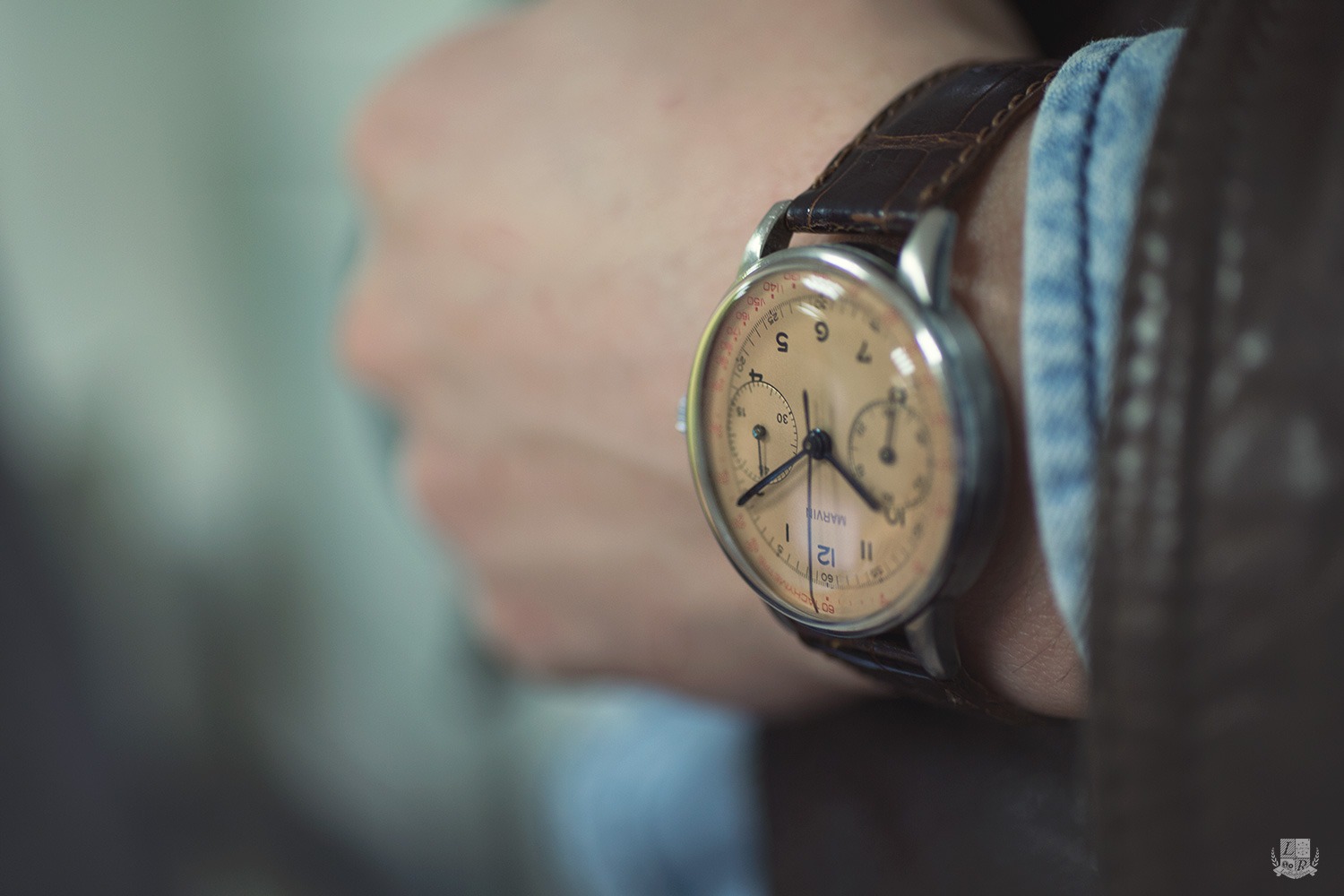 Marvin 1950s Chronograph - wrist
