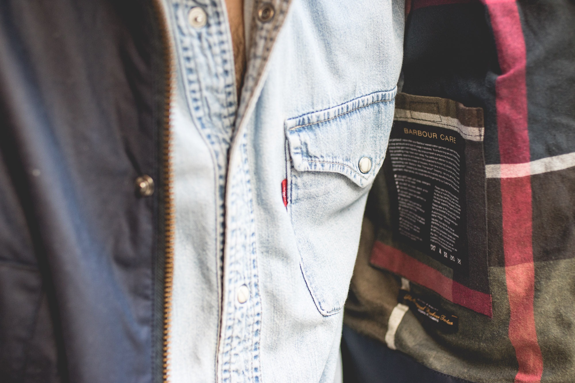 Les vestes d'automne - Veste Barbour 'Bedale' en toile cirée et Tudor Black Bay Chrono