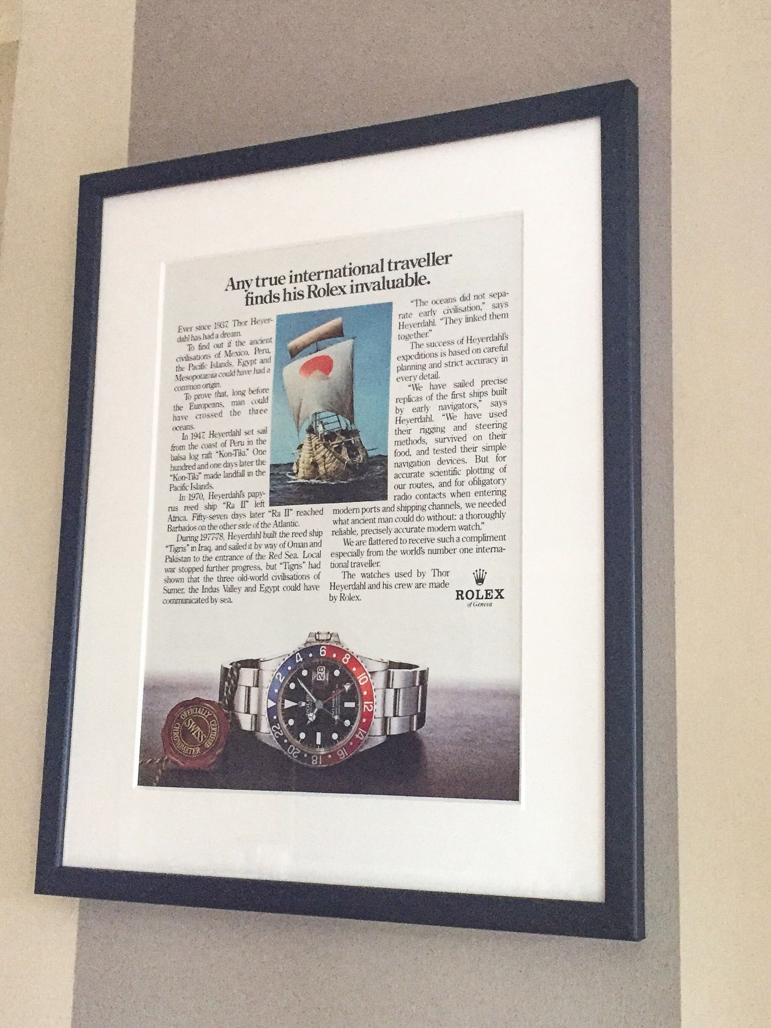 Marketing Horloger - Publicité ancienne Rolex GMT Master