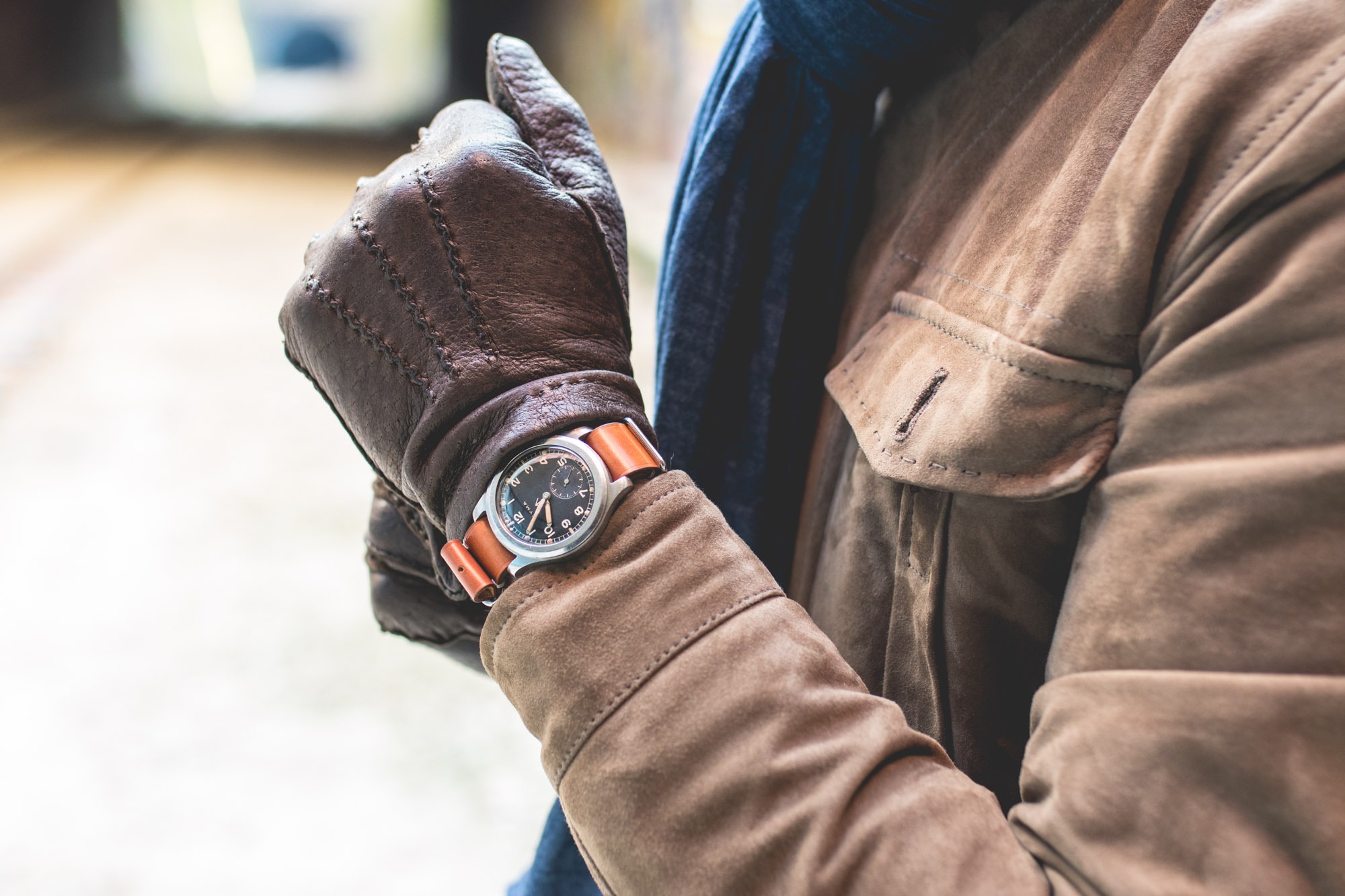 Joseph Bonnie - Bracelet Nato Scott Orange Terre de Sienne - Edition Limitée