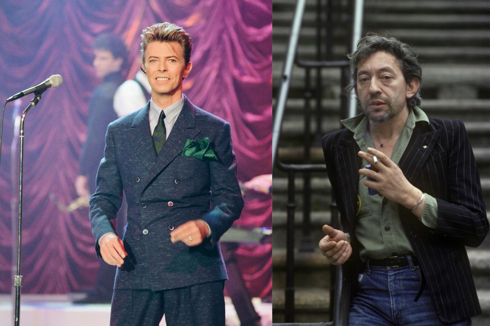 Icones de style Husbands - David Bowie et Serge Gainsbourg