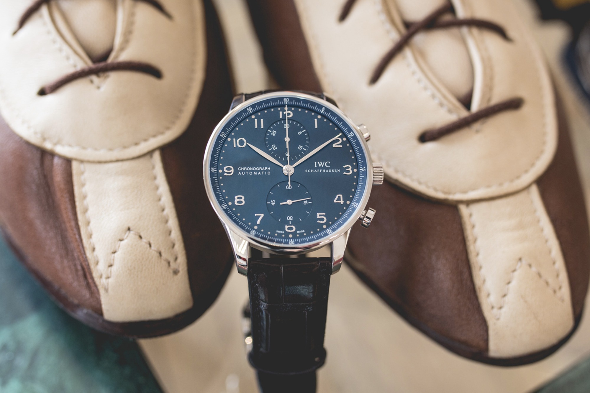 Tease Me: IWC Portugieser Chronograph Blue Dial