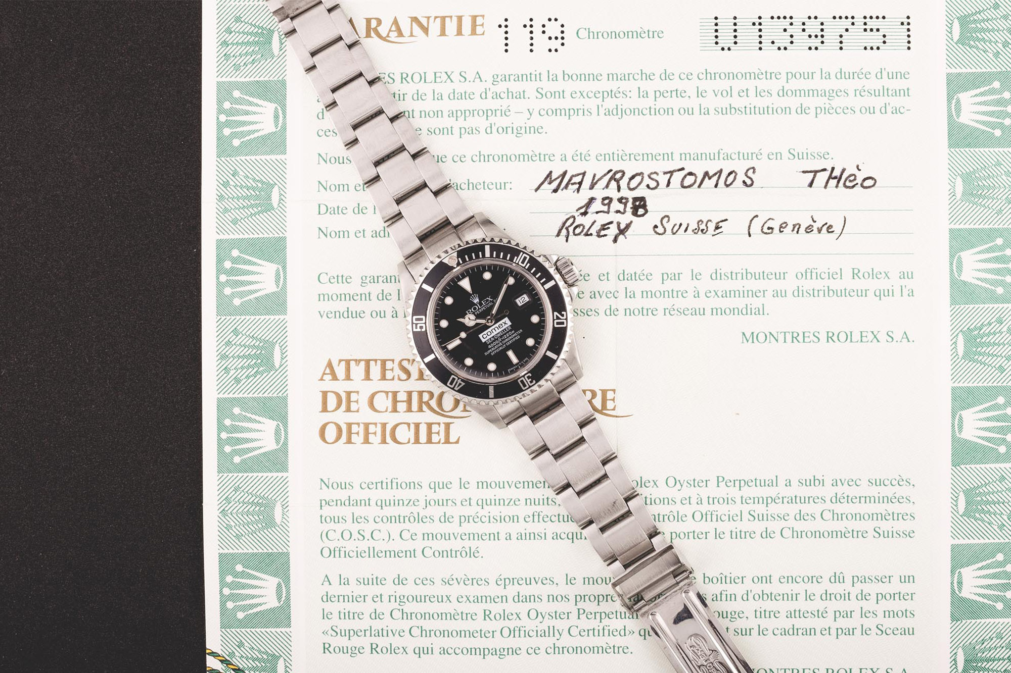La Rolex COMEX de Thèo Mavrostomos : “L’homme le plus profond du monde”
