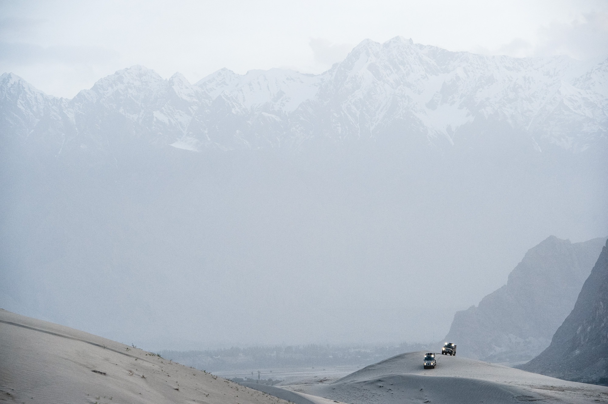 Expedition to K2. Driving on two Mercedes Benz cars G500 from Switzerland to Pakistan. Pakistan.Skardu