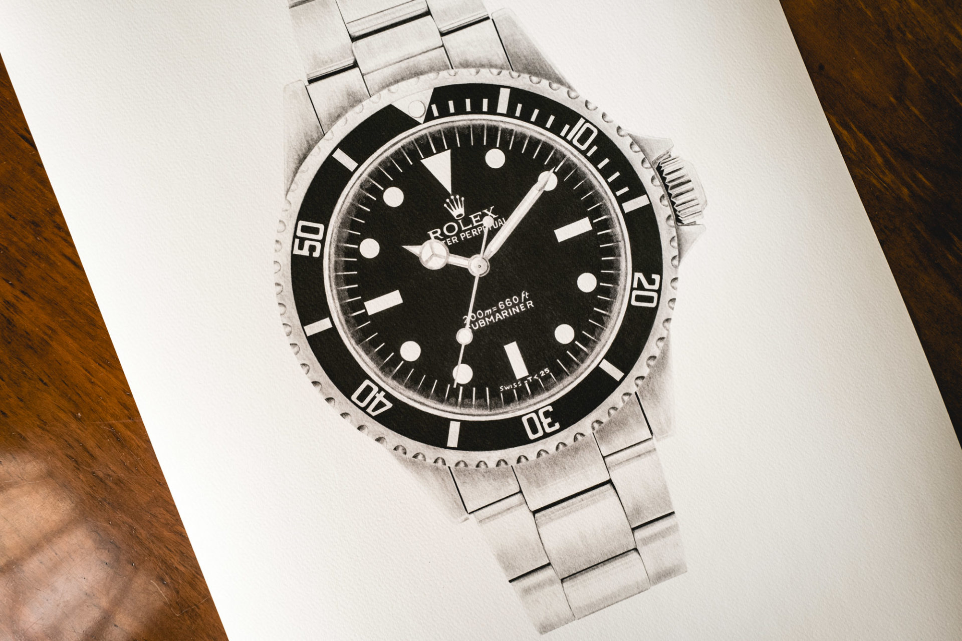 Constance Tournier Drawings - Rolex Submariner 5513 Meters First