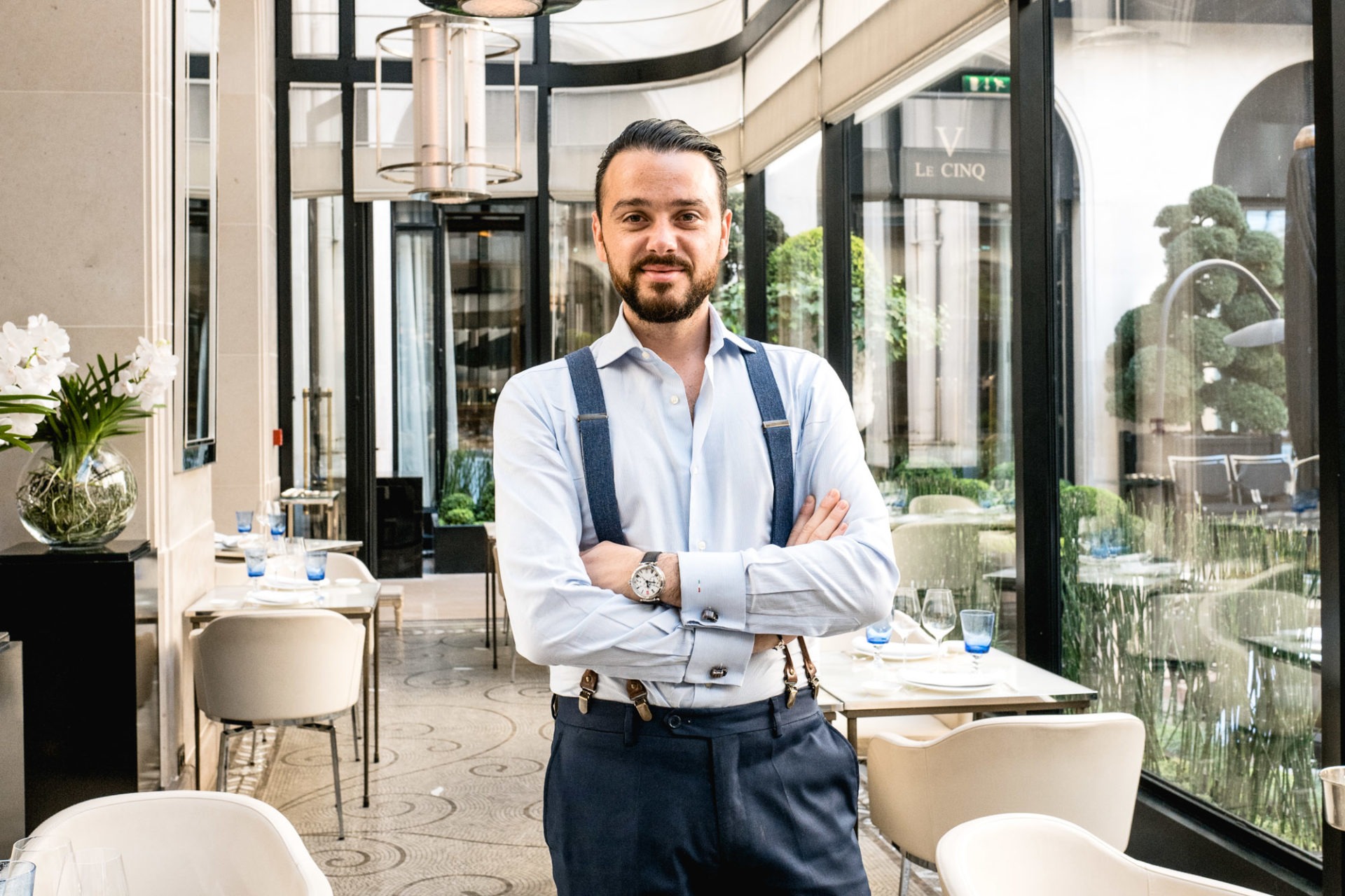 Gabriele Del Carlo dans sa salle du George