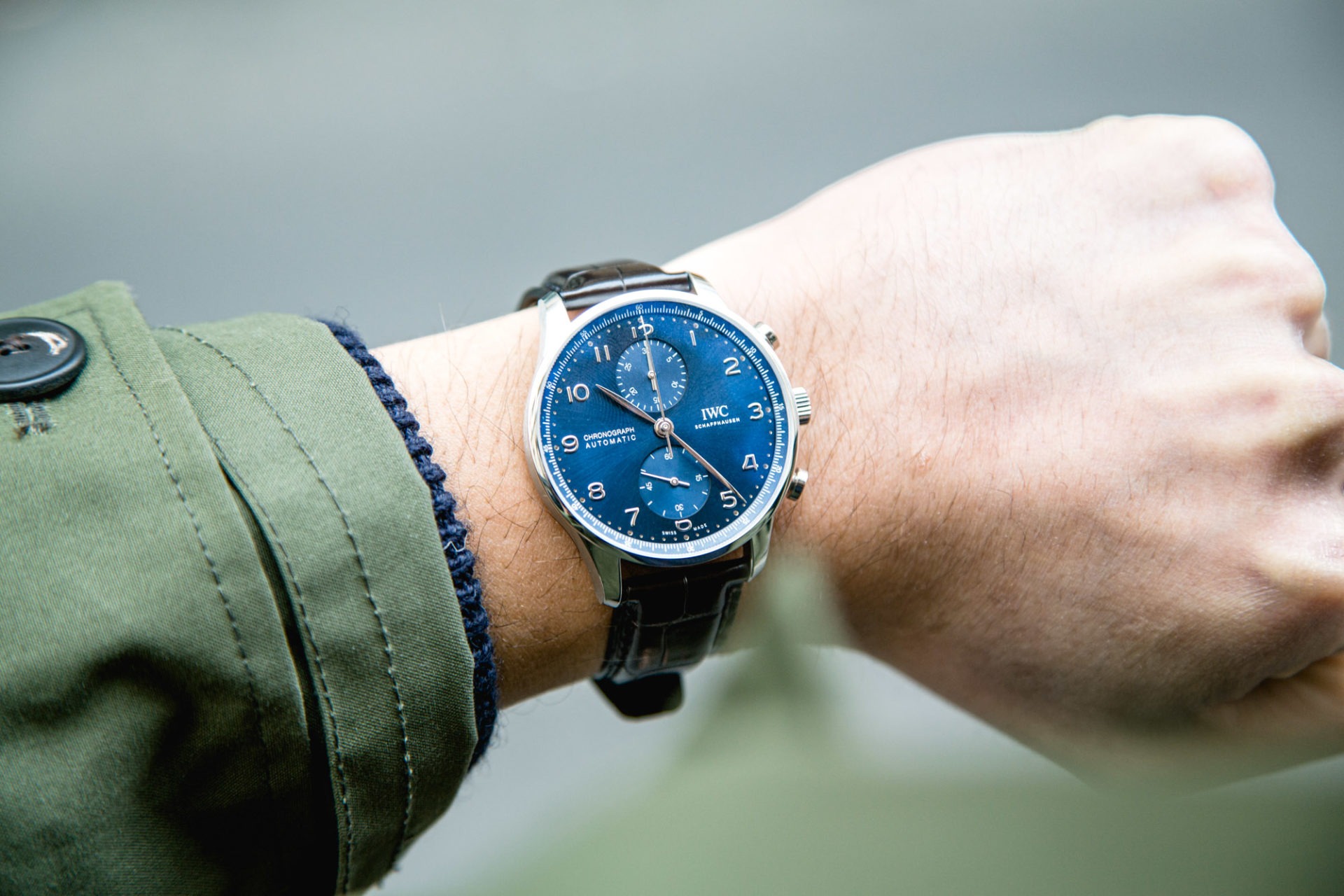 IWC Portugaise Chronographe Calibre Manufacture - Cadran bleu