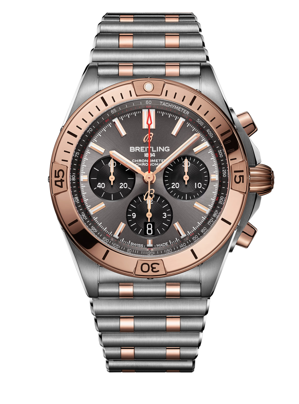 Nouvelle collection Breitling Chronomat - Breitling Chronomat B01 Anthracite Steel & Gold