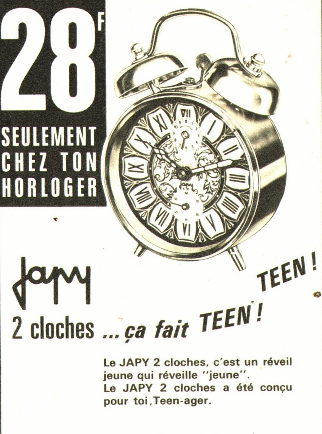 Japy 135 réveil à cloches 1969 à 1989 – Japy horlogerie