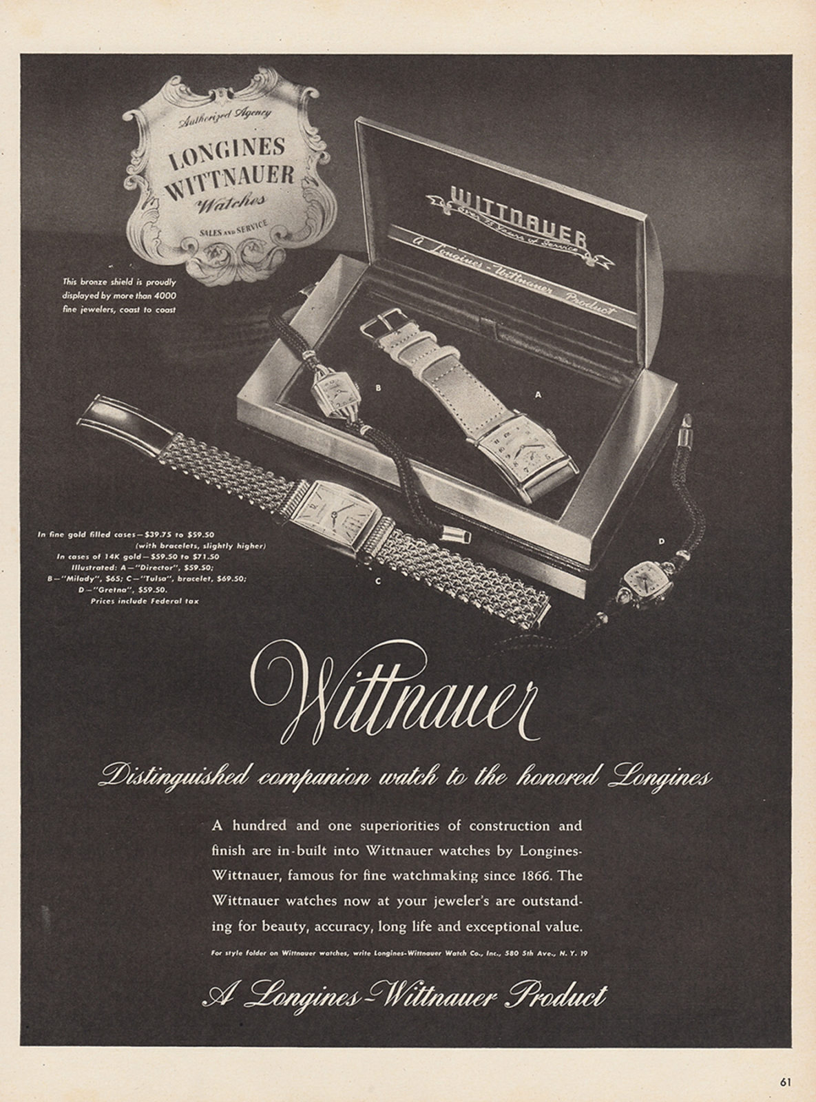 Longines-Wittnauer publicité