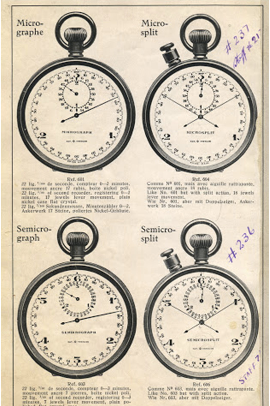 Publicité Heuer Mikrograph