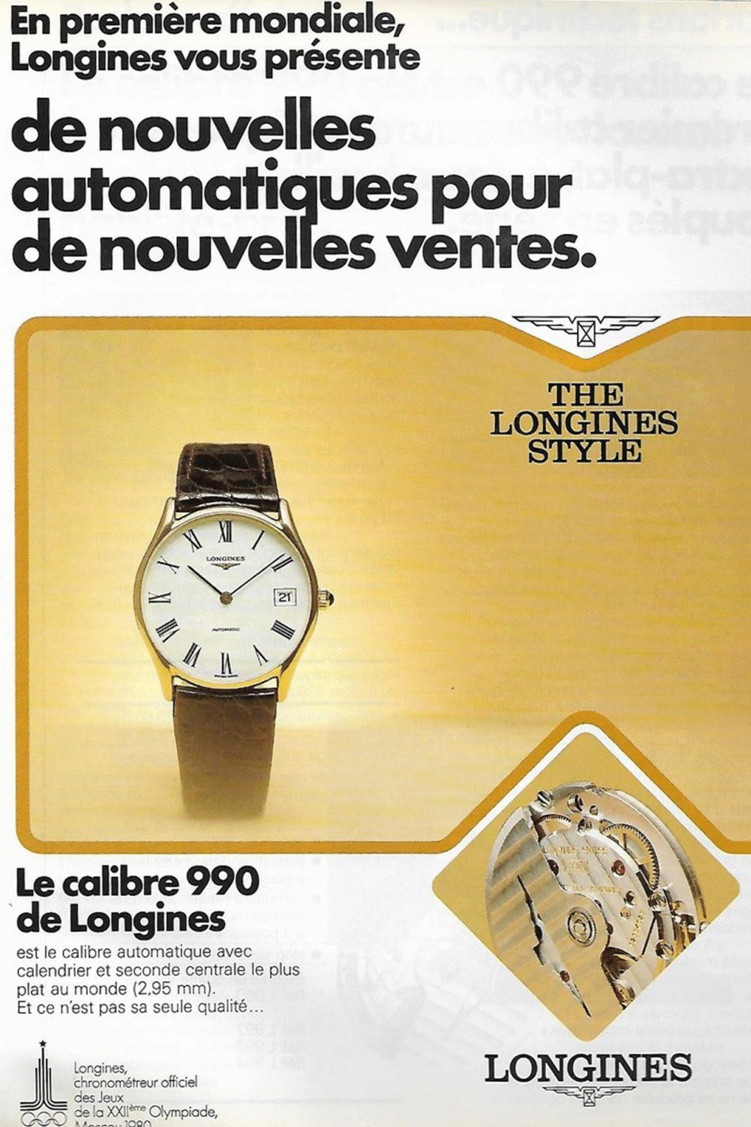 Publicité Longines L990