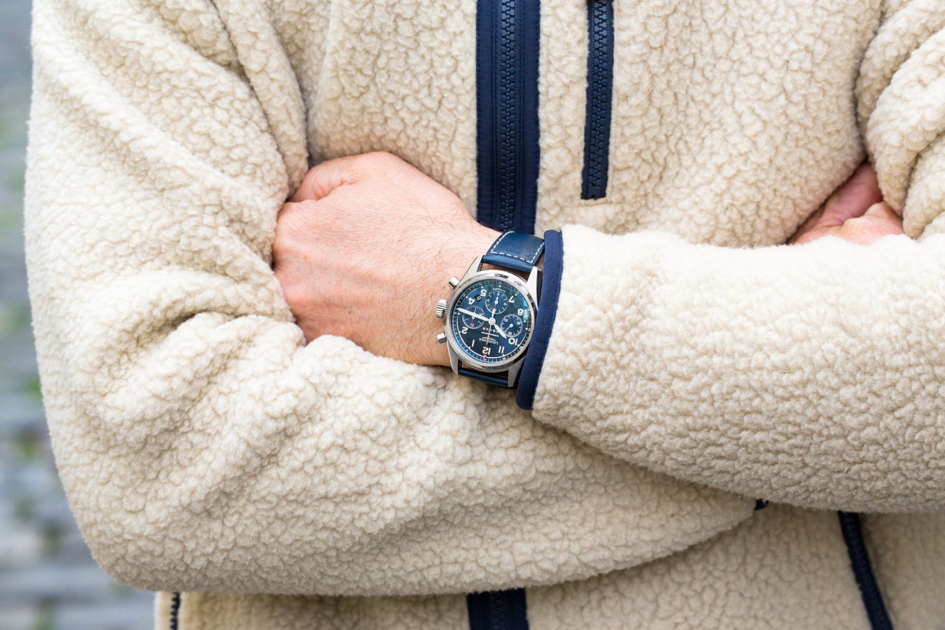 Longines Spirit - Chronographe cadran bleu soleillé