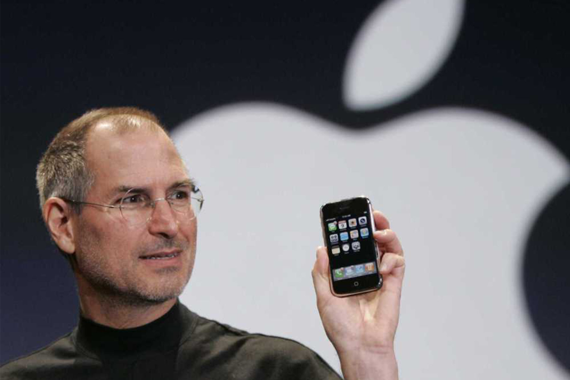 Steve Jobs et l'Iphone d'Apple en 2007