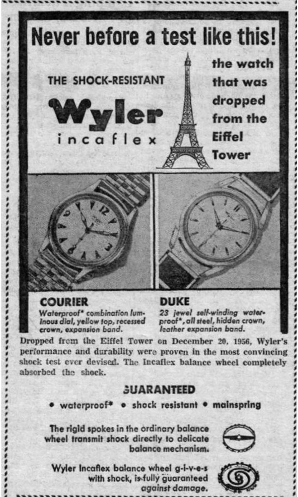 Publicité Wyler