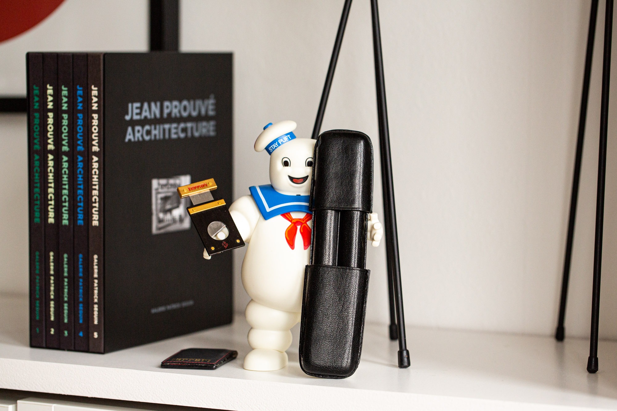 Étui à cigares en cuir noir - Les objets Joseph Bonnie