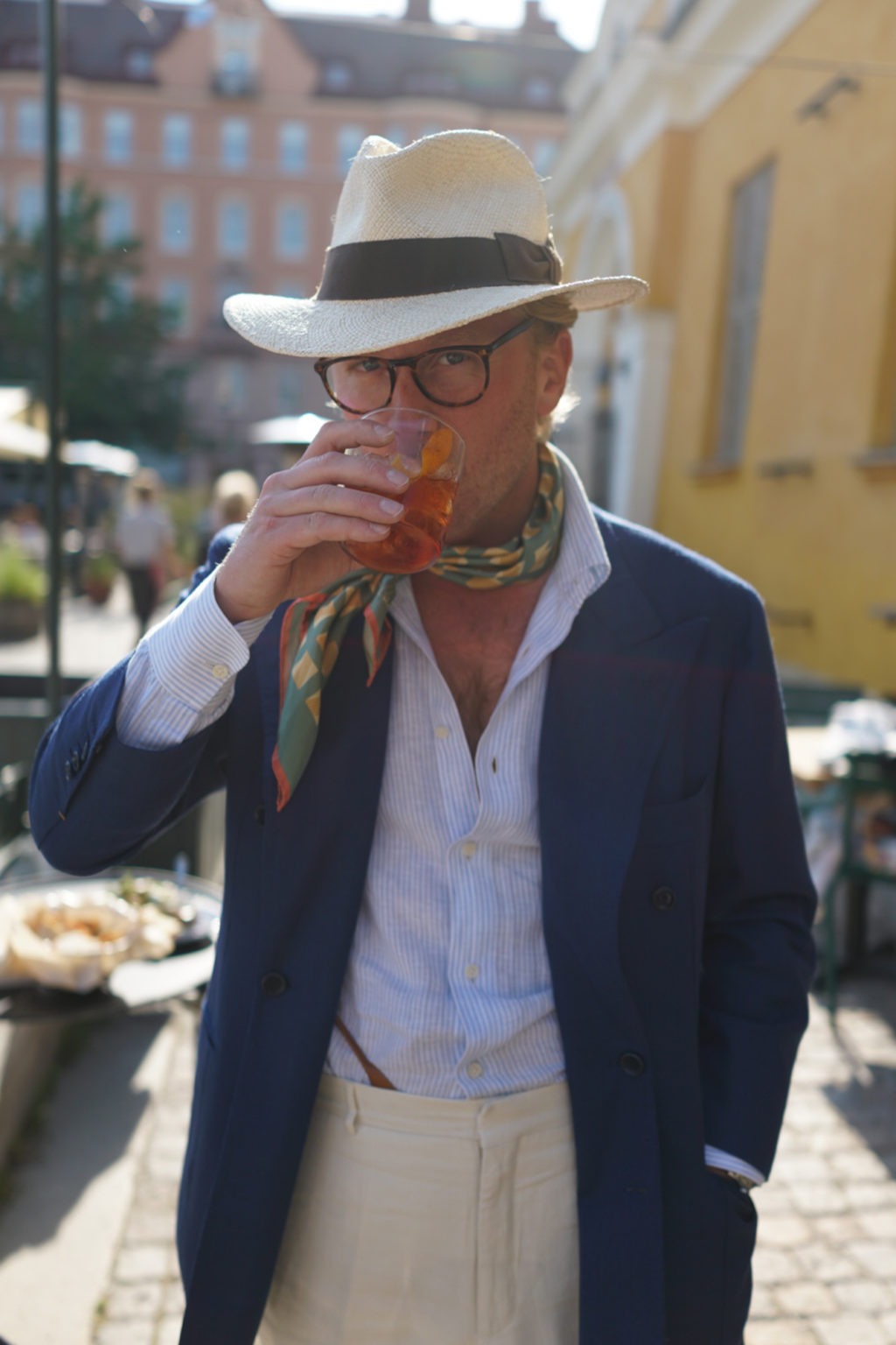 Foulard En Soie Paul De Vartens - Multicolore Géométrique - Occasion Bon état