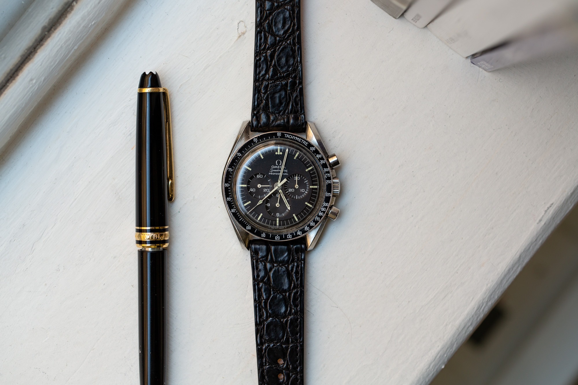 Bracelet De Montre En Cuir De Crocodile Véritable - Vintage - Occasion Bon état - Style Rétro