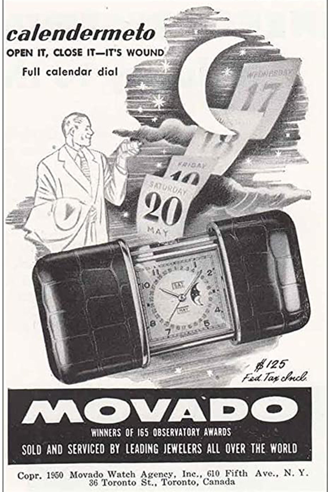 Publicité Movado Calendermeto