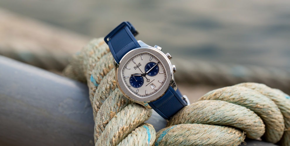 PIAGET polo PANDA chronographe Un panda aux yeux bleus