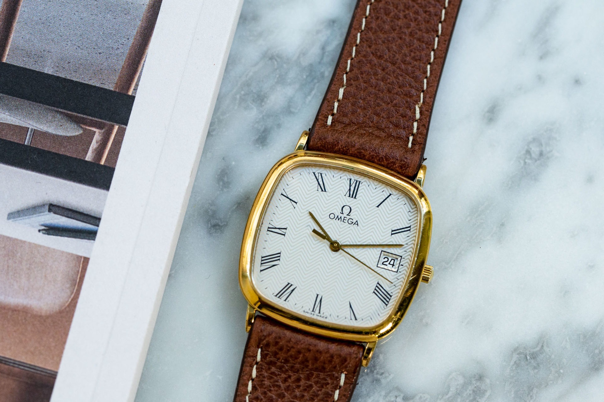 Omega De Ville Quartz plaquée or - Sélection de montres vintage Joseph Bonnie