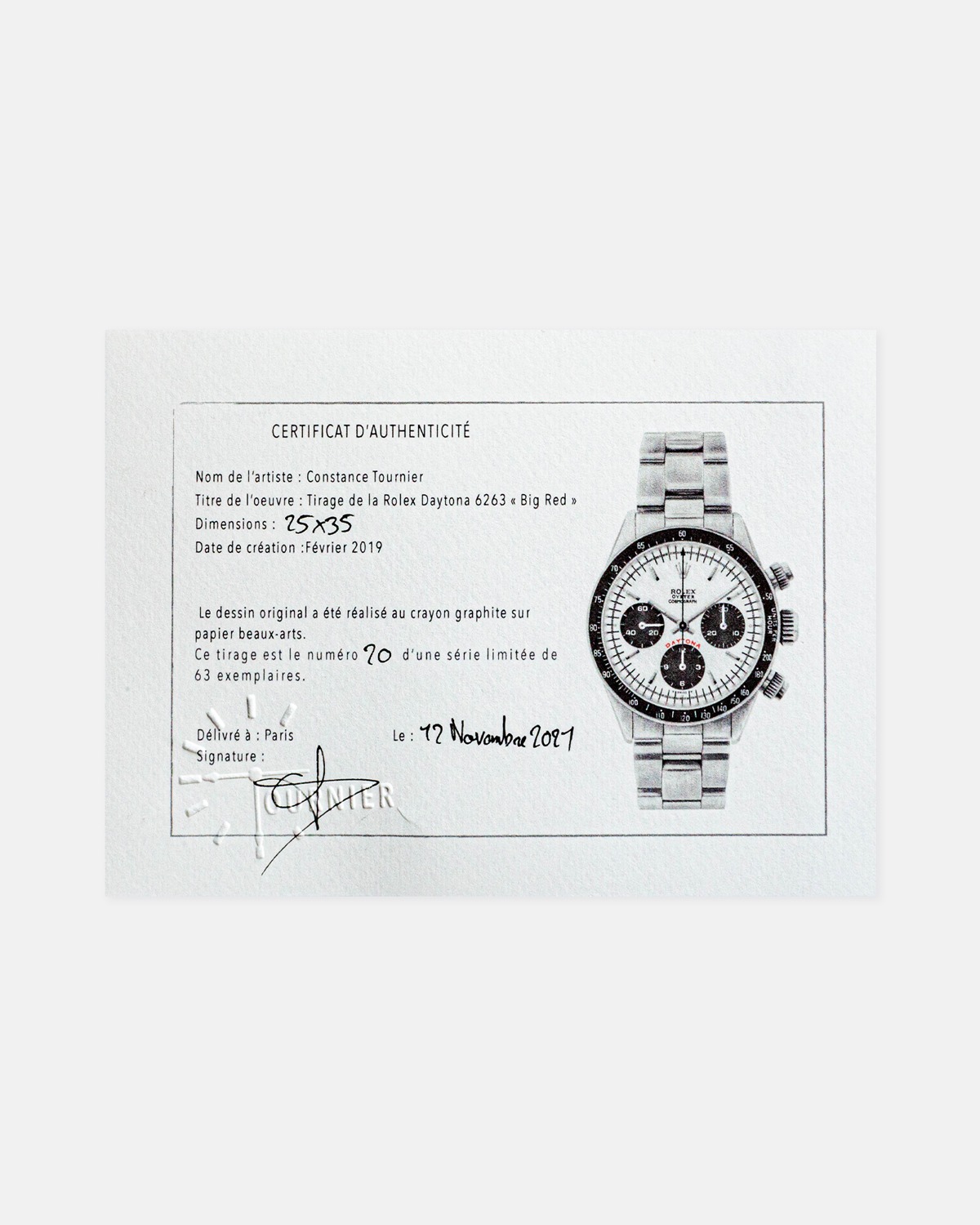 Rolex Daytona - Constance Tournier