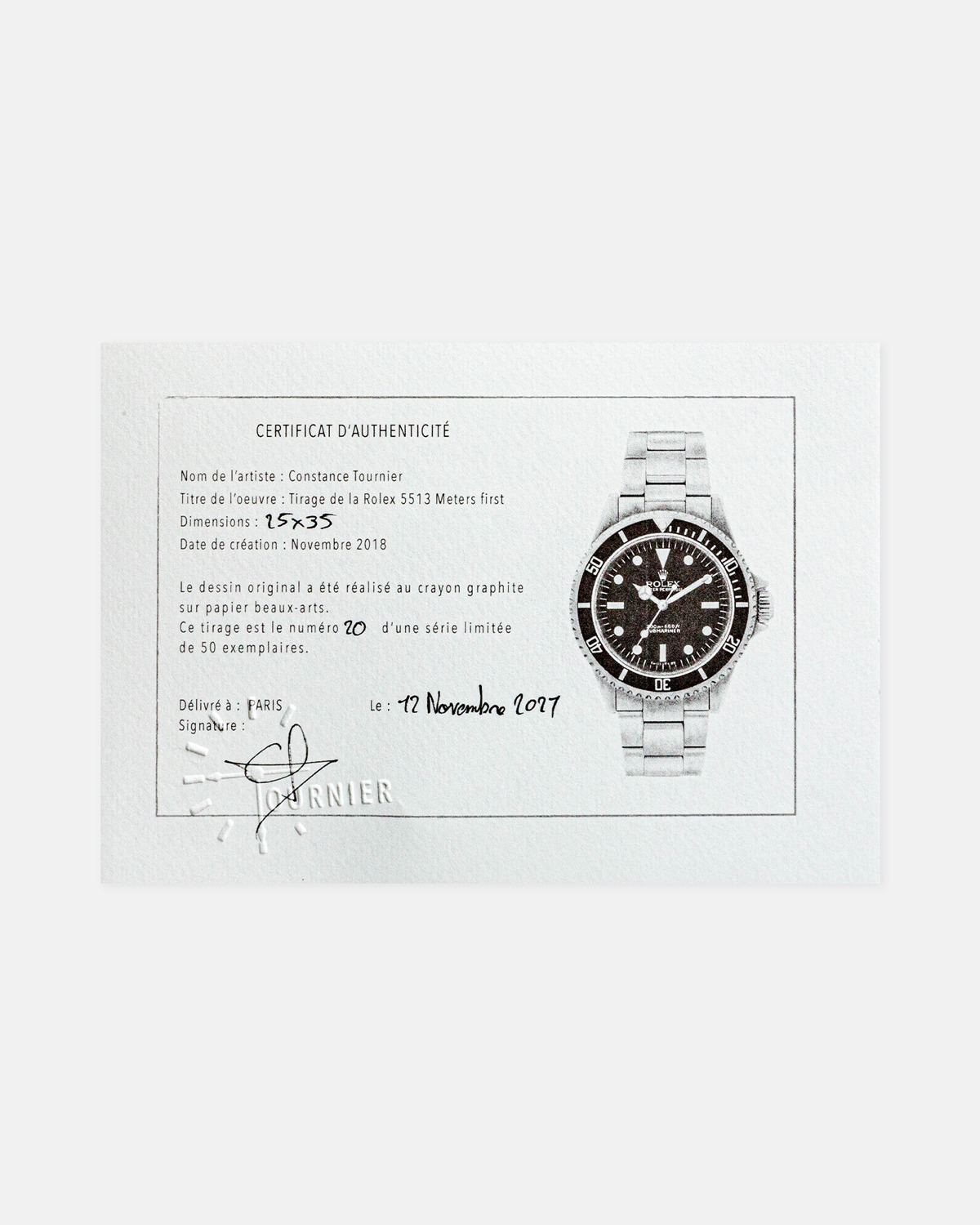 Rolex Submariner - Constance Tournier