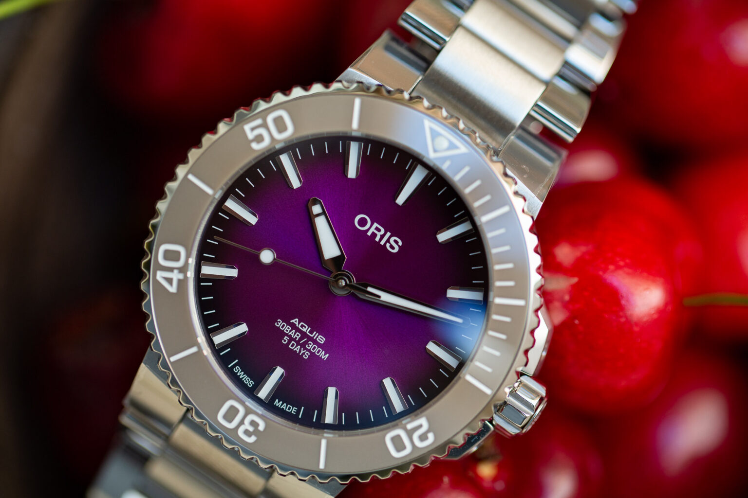 Cadran De Montre ORIS Authentique - Diamètre 28,5 Mm - Coloris Rosé - Suisse - Occasion Pour Restauration