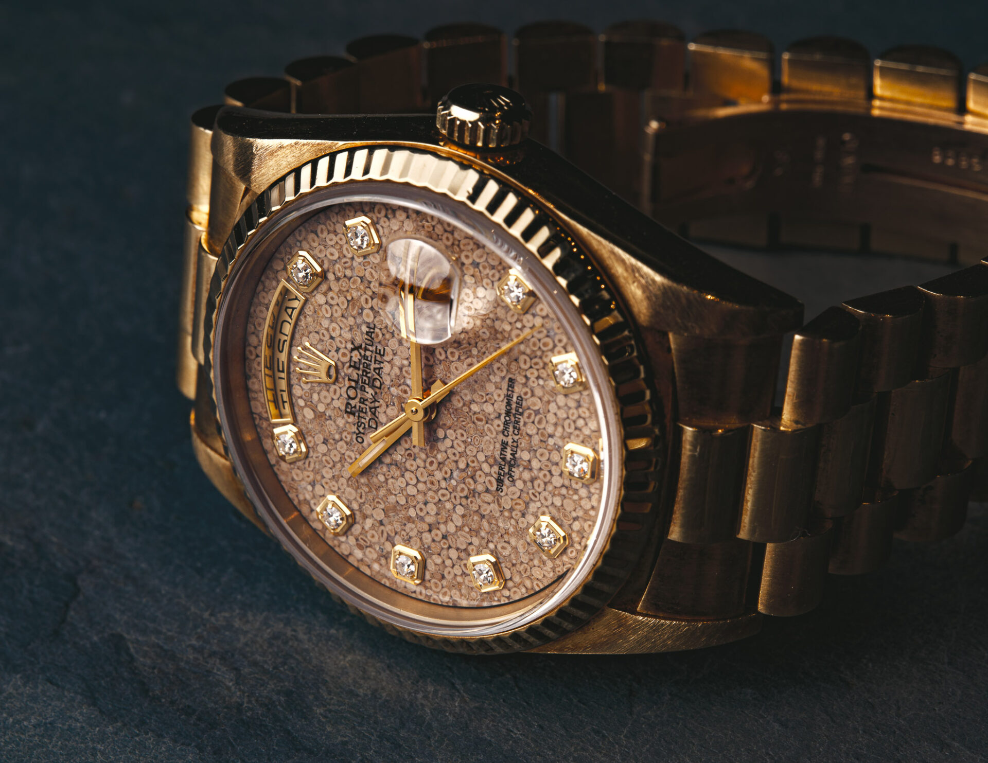 Rolex Day-Date 18200 "Fossil" Giquello 20 octobre 2023