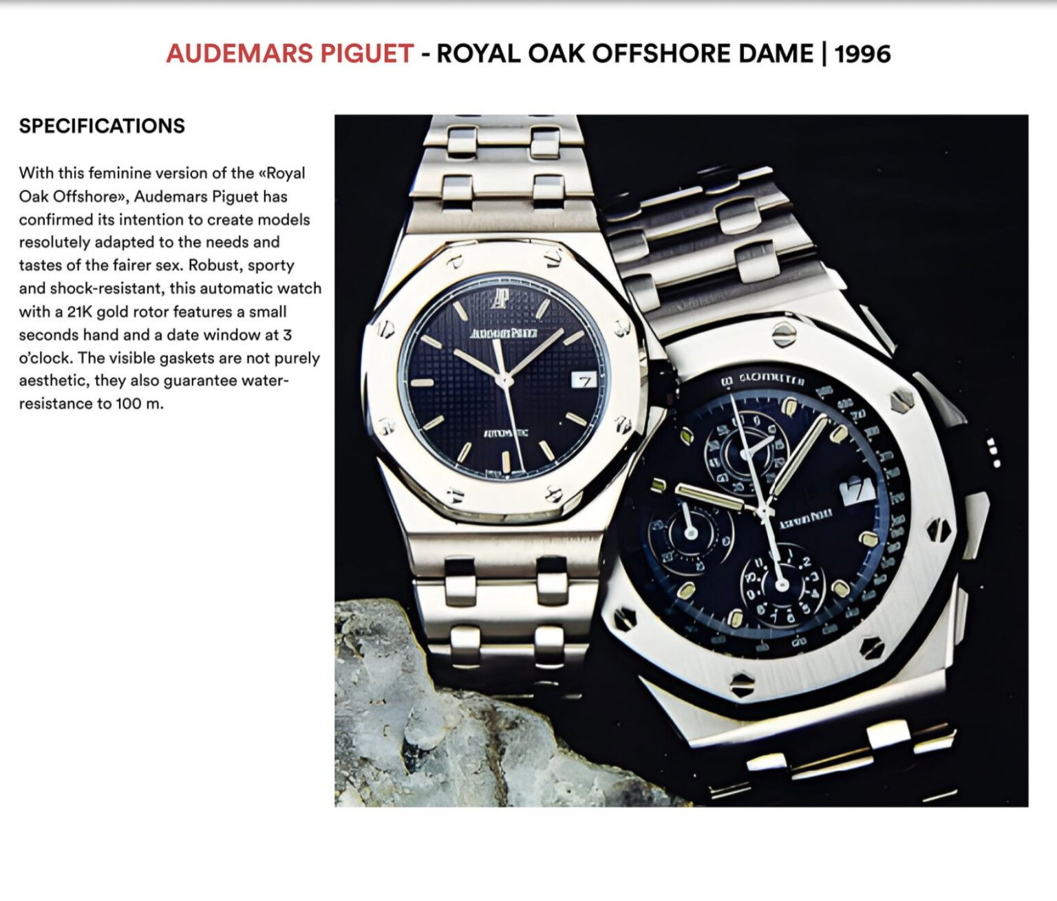 Brochure Audemars Piguet - Histoire De La Marque - Bon état En Français