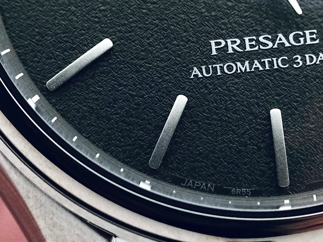 Seiko Presage Classic Series SPB465 détails du cadran et de sa texture