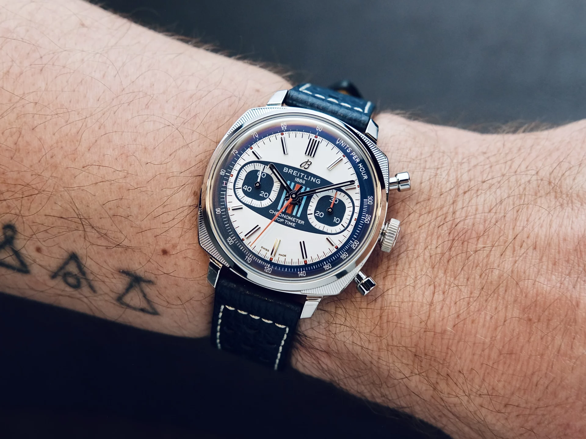 Breitling Top Time Racing & Martini Racing au poignet