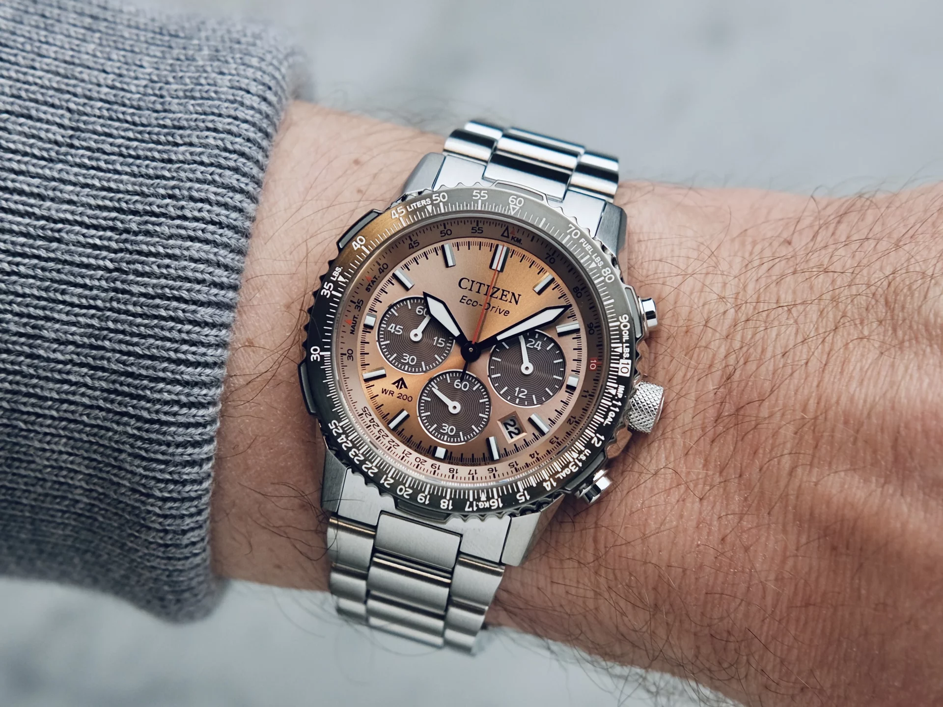 Citizen Promaster Sky Chronograph au poignet