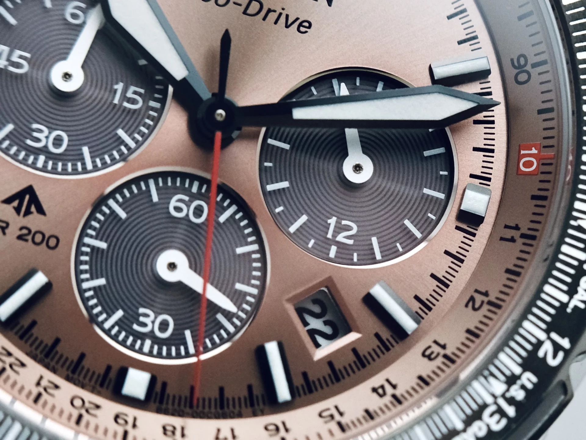 Citizen Promaster Sky Chronograph CA4664-60X détails du cadran