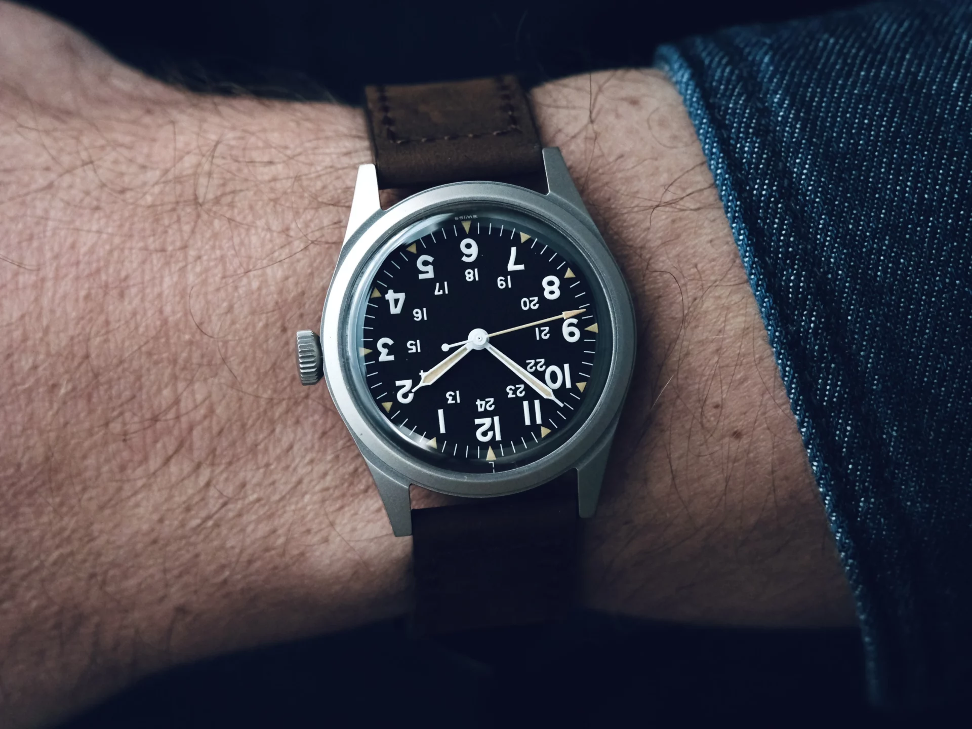 Benrus DTU-2A/P 34mm au poignet