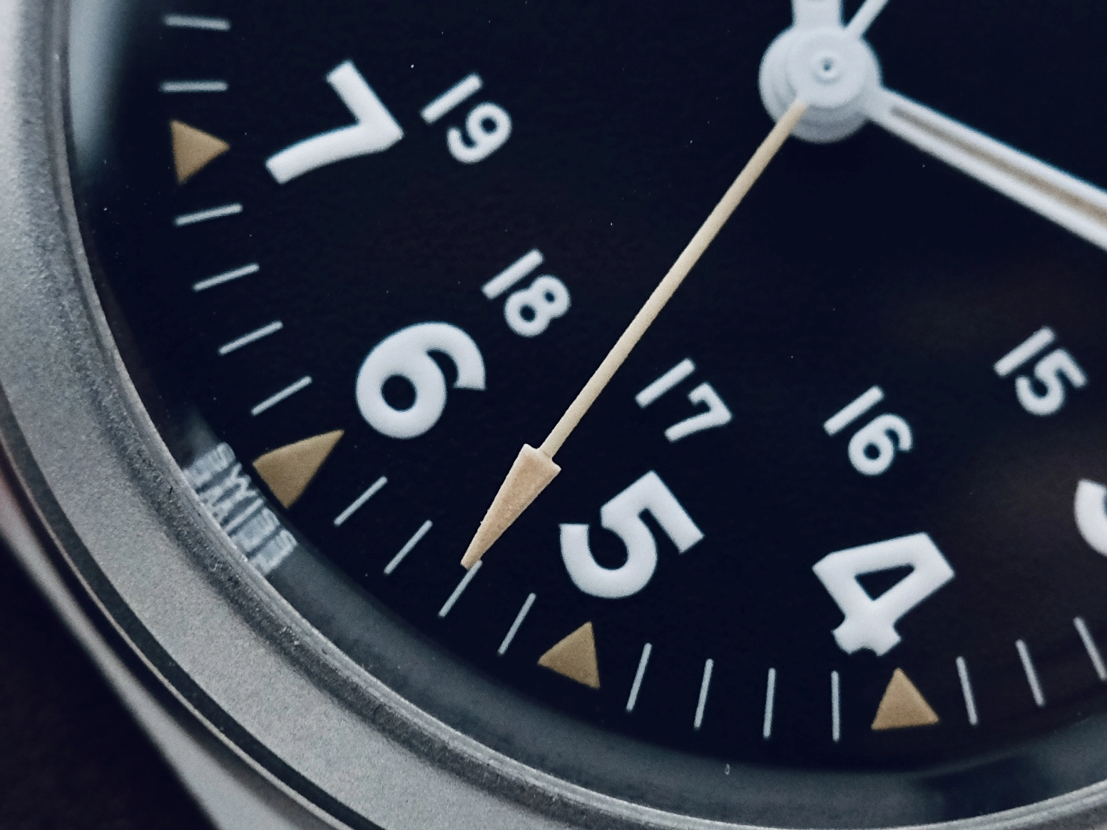 Benrus DTU-2A/P 34mm aiguille des seconds lumineuse