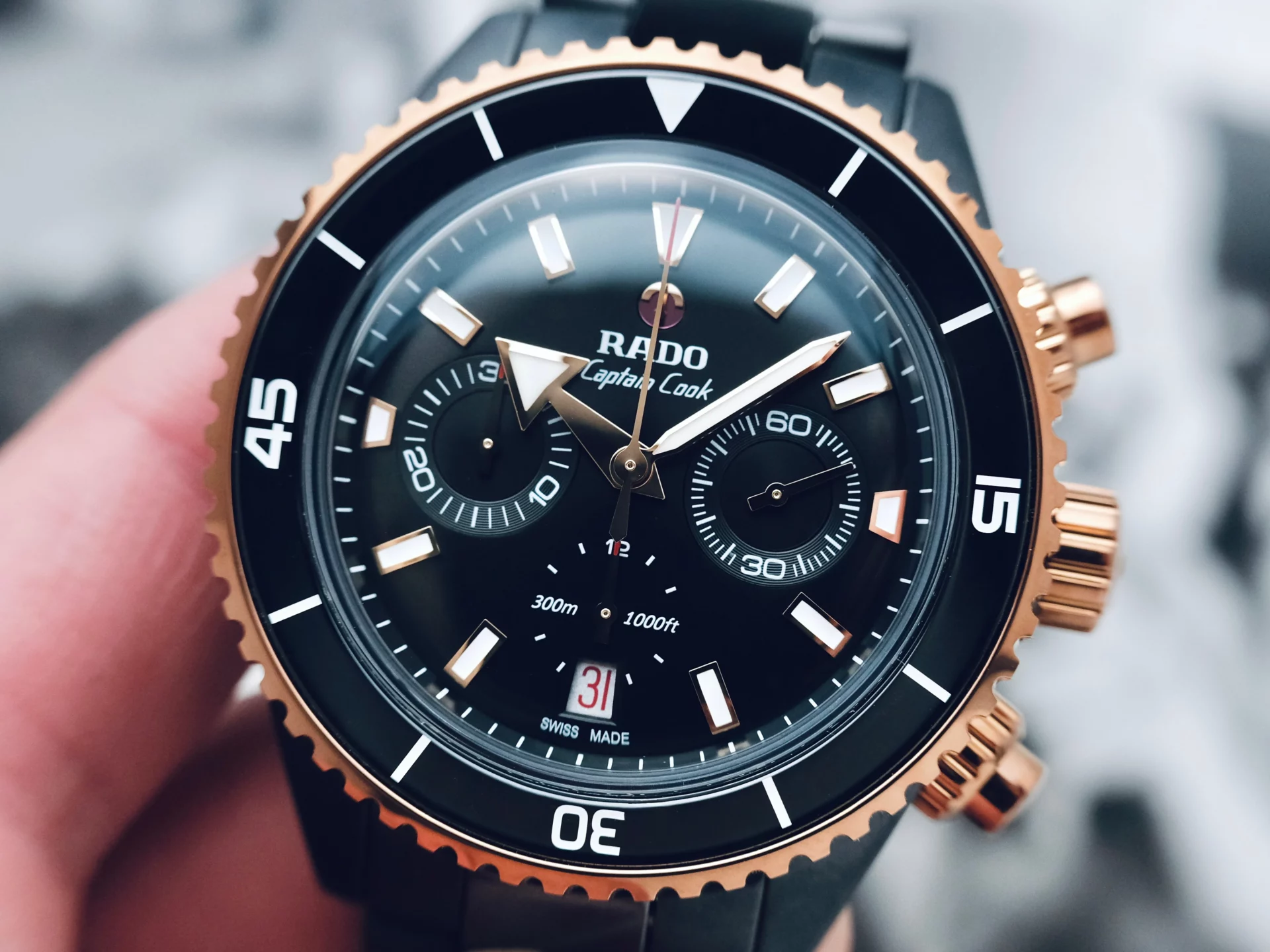 Rado Captain Cook High-Tech Ceramic Chronograph rose doré