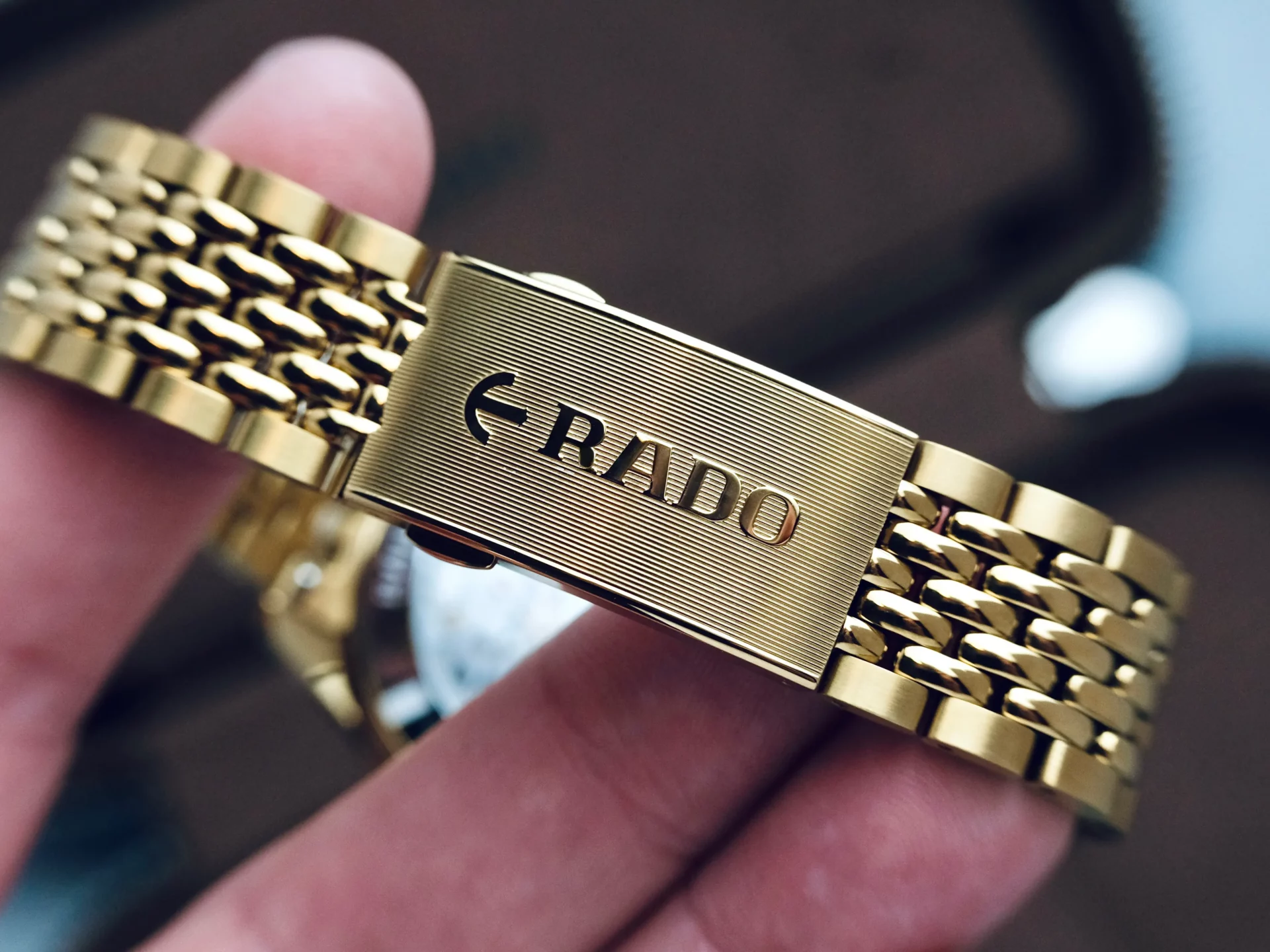 Rado Captain Cook Over-Pole PDV or édition limitée fermoir bracelet grains de riz