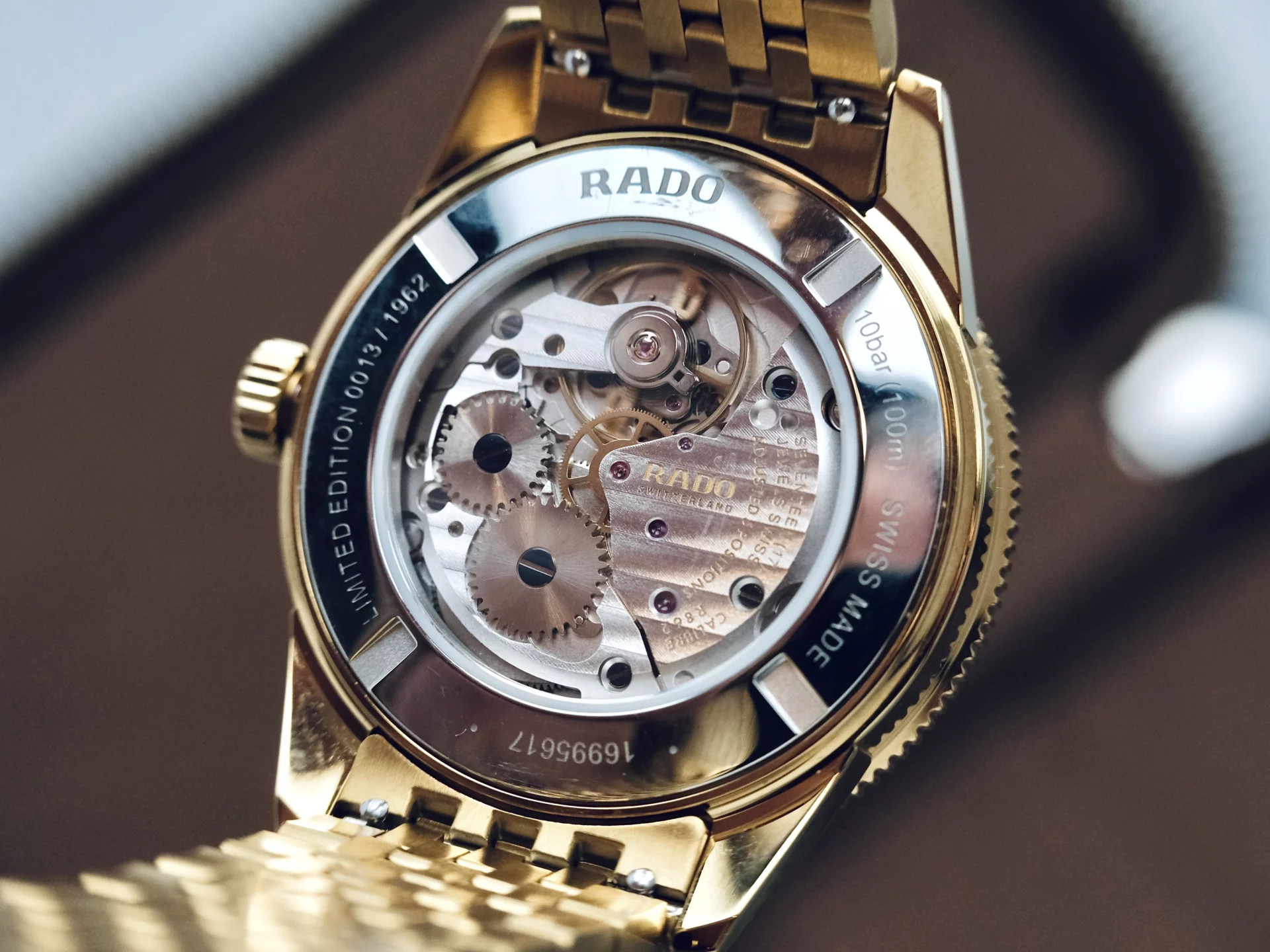 Rado Captain Cook Over-Pole PDV or édition limitée fond de boîte mouvement Rado R862