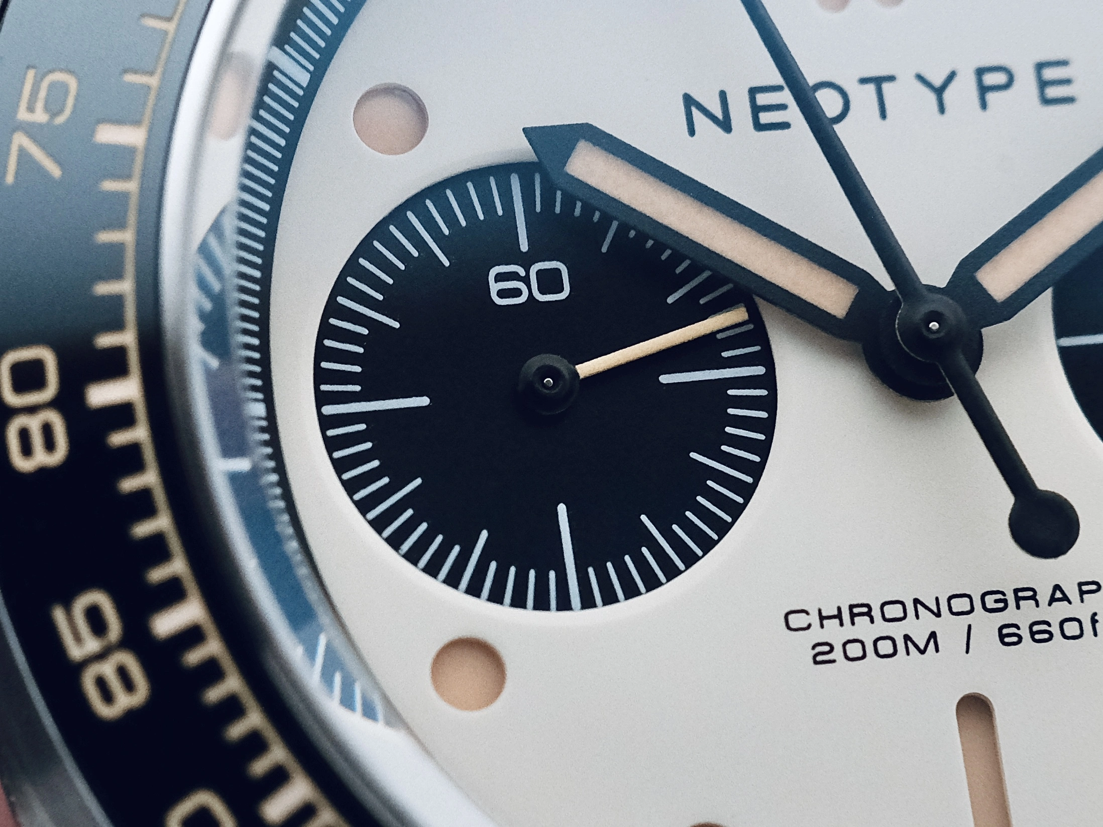 Neotype LM02 Panda détails du cadran 