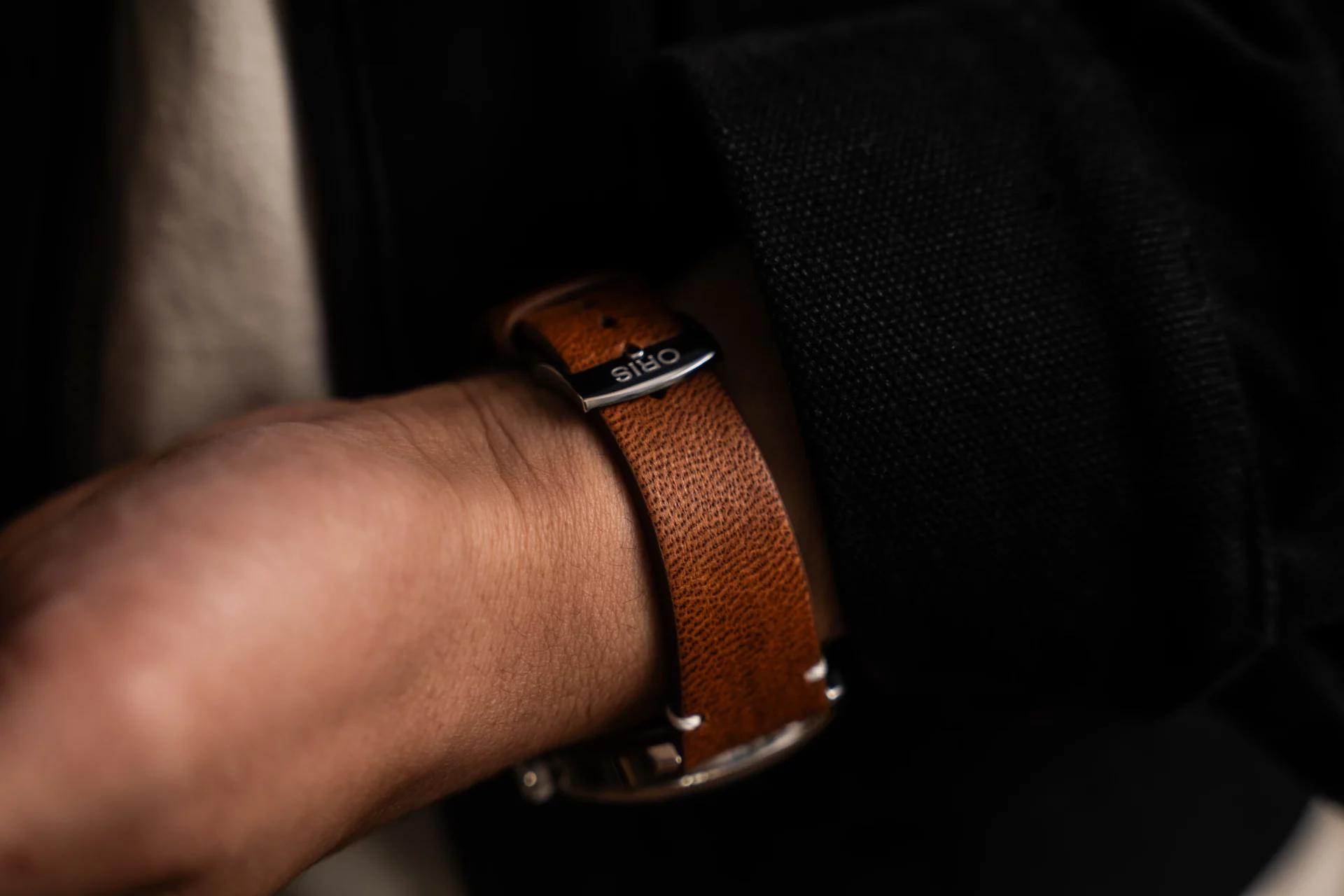 Oris Big Crown Pointer Date Cervo Volante Automne bracelet cuir de cerf naturel 