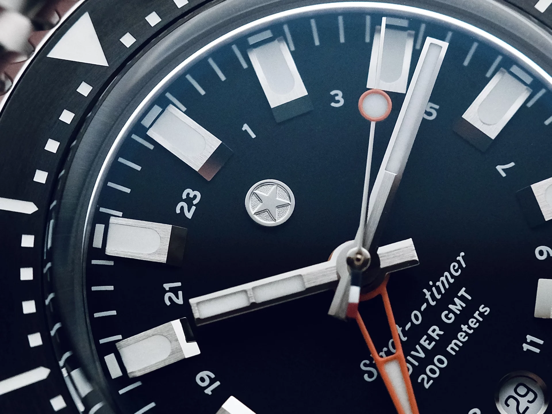 Jack Mason Strat-o-timer Titanium Anthracite cadran