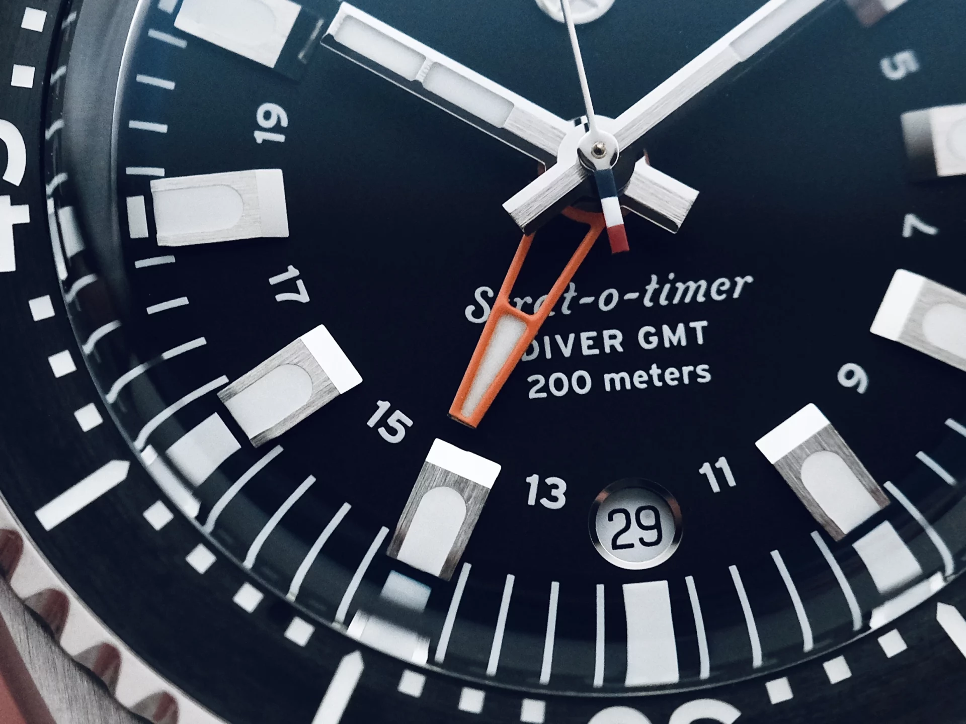 Jack Mason Strat-o-timer Titanium Anthracite détails du cadran